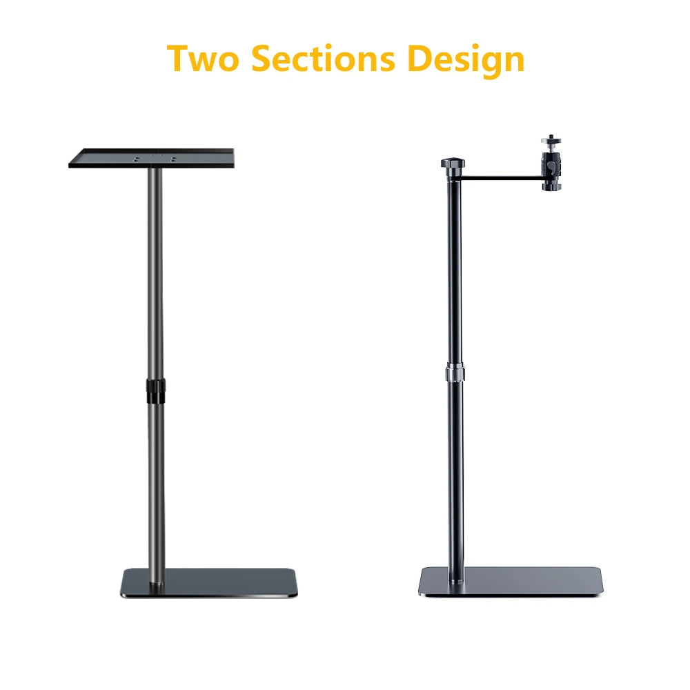 SH Projector Stand Mount 128cm Height Adjustable With Tray Or Gooseneck With 1/4 Screw Fit For Universal Projector Ceiling Mount