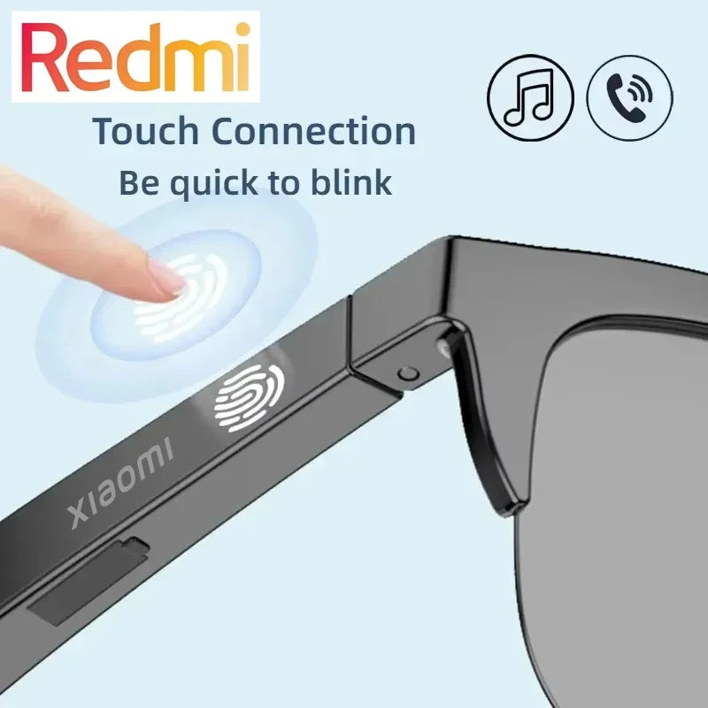 Original mijia Redmi Smart Sunglasses Glasses Bluetooth Call Outdoor Sports headset HIFI Blue Light Waterproof Anti-UV with mic