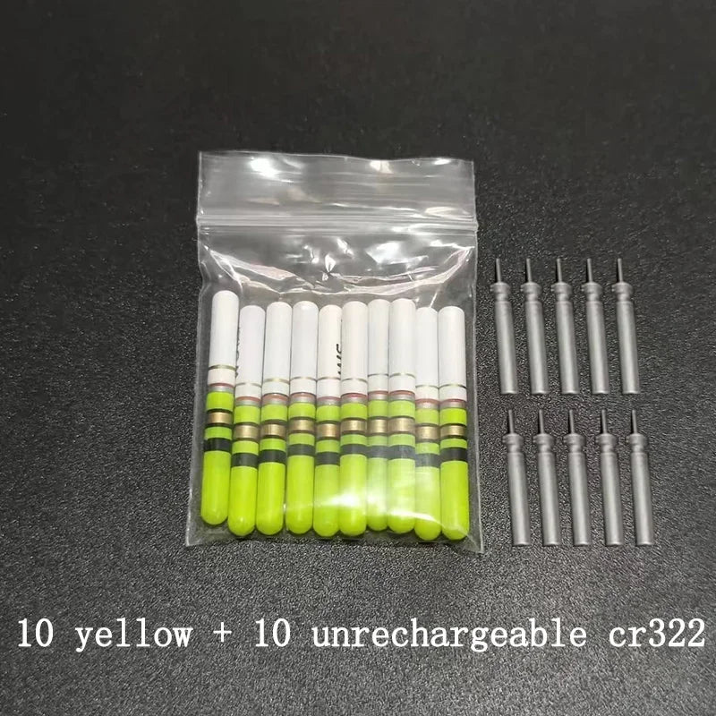 10pcs Light Sticks Green / Red Work with CR322 Battery LED Lamp Lightstick Luminous Night Fishing Tackle Accessory J553