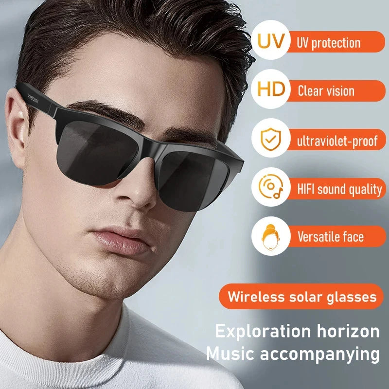 Original mijia Redmi Smart Sunglasses Glasses Bluetooth Call Outdoor Sports headset HIFI Blue Light Waterproof Anti-UV with mic