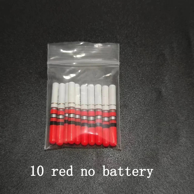 10pcs Light Sticks Green / Red Work with CR322 Battery LED Lamp Lightstick Luminous Night Fishing Tackle Accessory J553