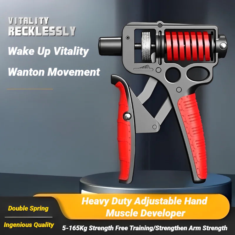 5-165Kg Adjustable Heavy Hand Grip Exercise Strengthener Gripper Finger Expander Arm Wrist Forearm Trainers Fitness Steel Spring