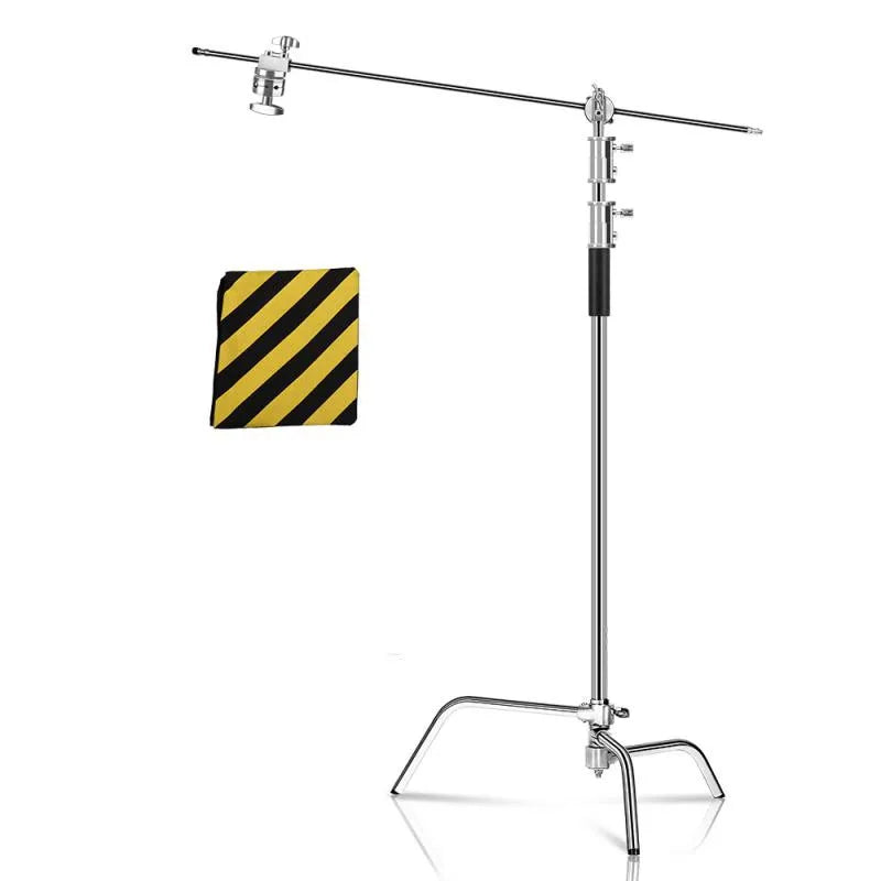 2.6M/8.5FT Stainless Steel Century Foldable Light Stand Tripod Magic Leg Photography C-Stand For Spot Light,Softbox,Photo Studio