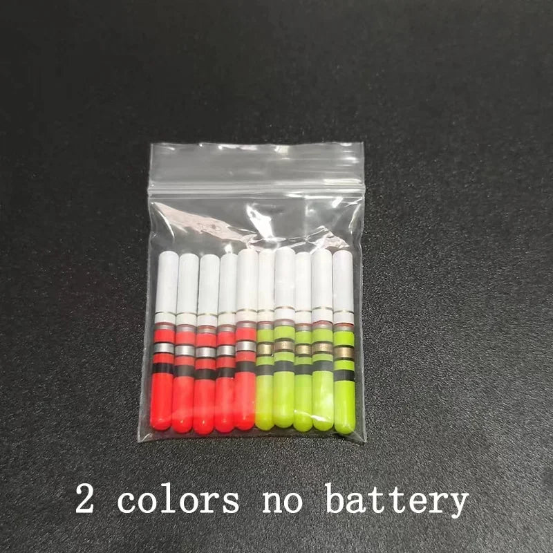 10pcs Light Sticks Green / Red Work with CR322 Battery LED Lamp Lightstick Luminous Night Fishing Tackle Accessory J553