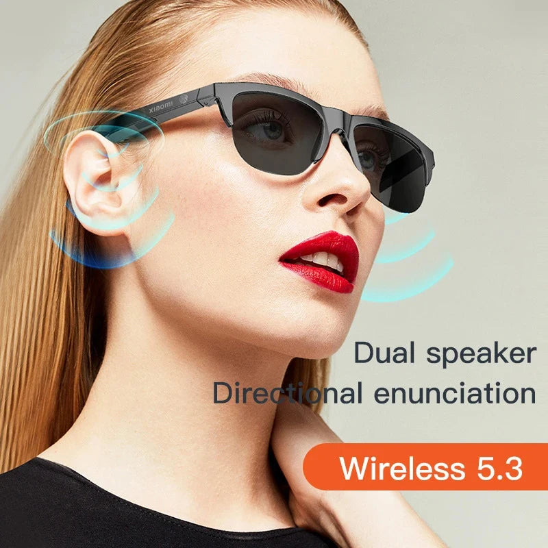 Original mijia Redmi Smart Sunglasses Glasses Bluetooth Call Outdoor Sports headset HIFI Blue Light Waterproof Anti-UV with mic